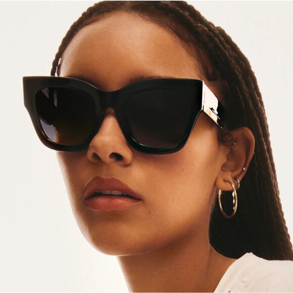 Quay Australia BY THE WAY Womens Sunglasses - Black/Smoke - NWT - Picture 4 of 13